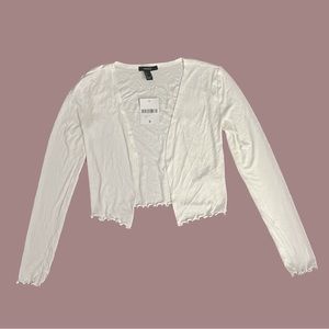 Forever 21 White Cardigan | S